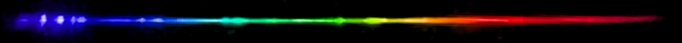 Photograph of emission spectrum of Scandium.